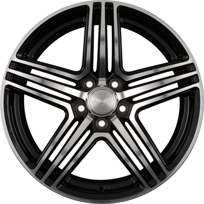 2DRV by WHEELWORLD WH12 Schwarz Hochglanz Poliert (SP+) Alufelge 7.5x17 Zoll ET35 LK 5x100 ML63.4