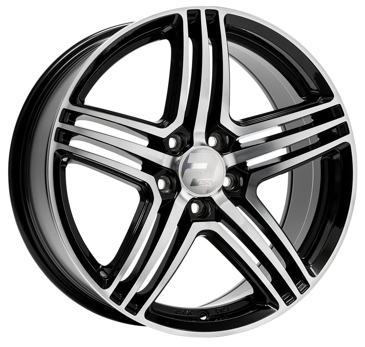 2DRV WH12 schwarz hochglanzpoliert 8x18 ET45 - LK5/114.3 ML72.6