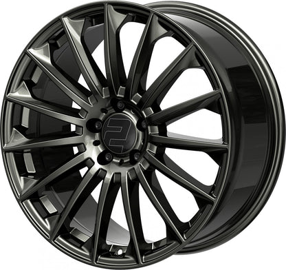 2DRV WH39 dark gunmetal lackiert 8.5x19 ET35 - LK5/112 ML66.6