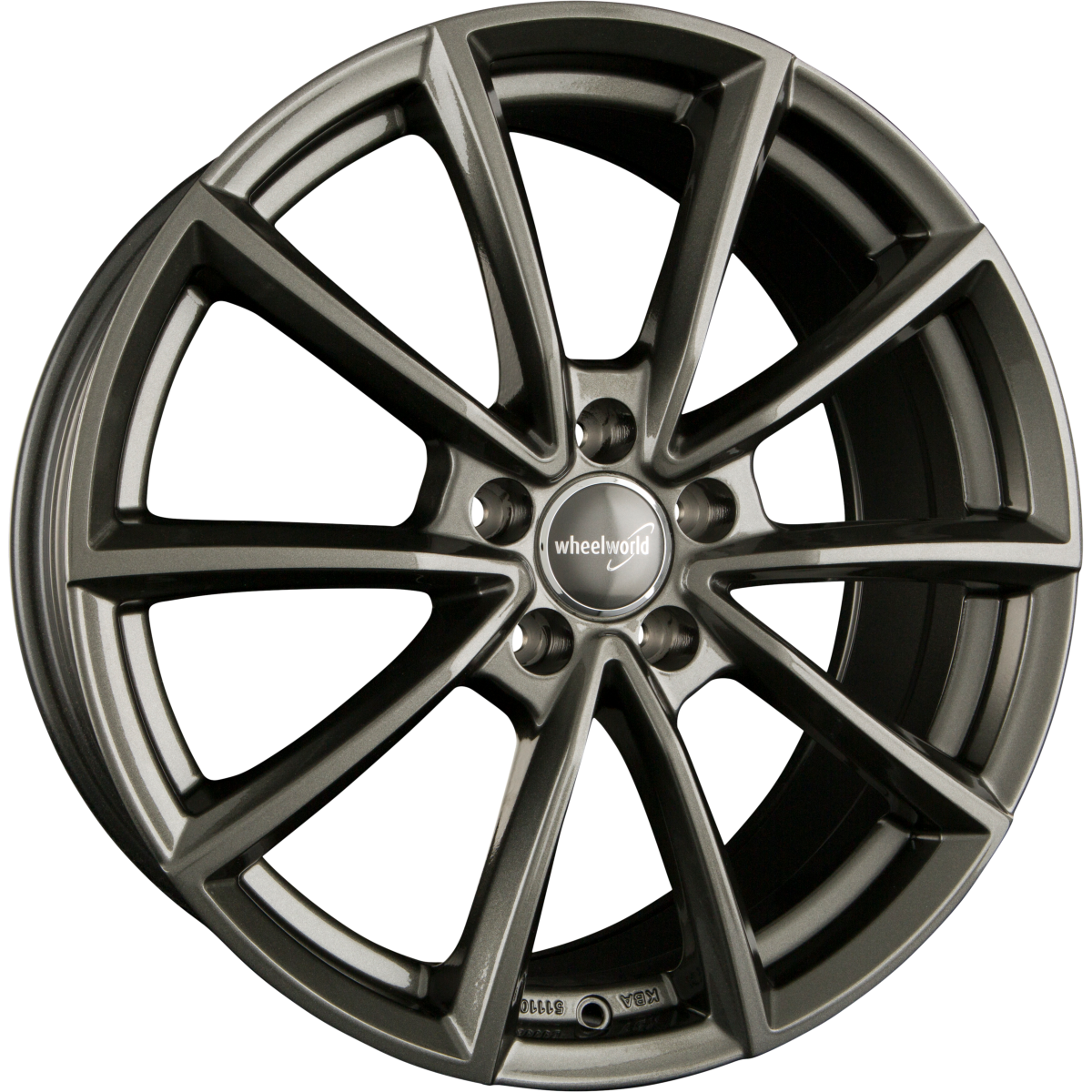 2DRV by WHEELWORLD WH28 Dark Gunmetal Glänzend Lackiert (DGM+) Alufelge 7.5x17 Zoll ET45 LK 5x114.3 ML72.6 – Bild 2