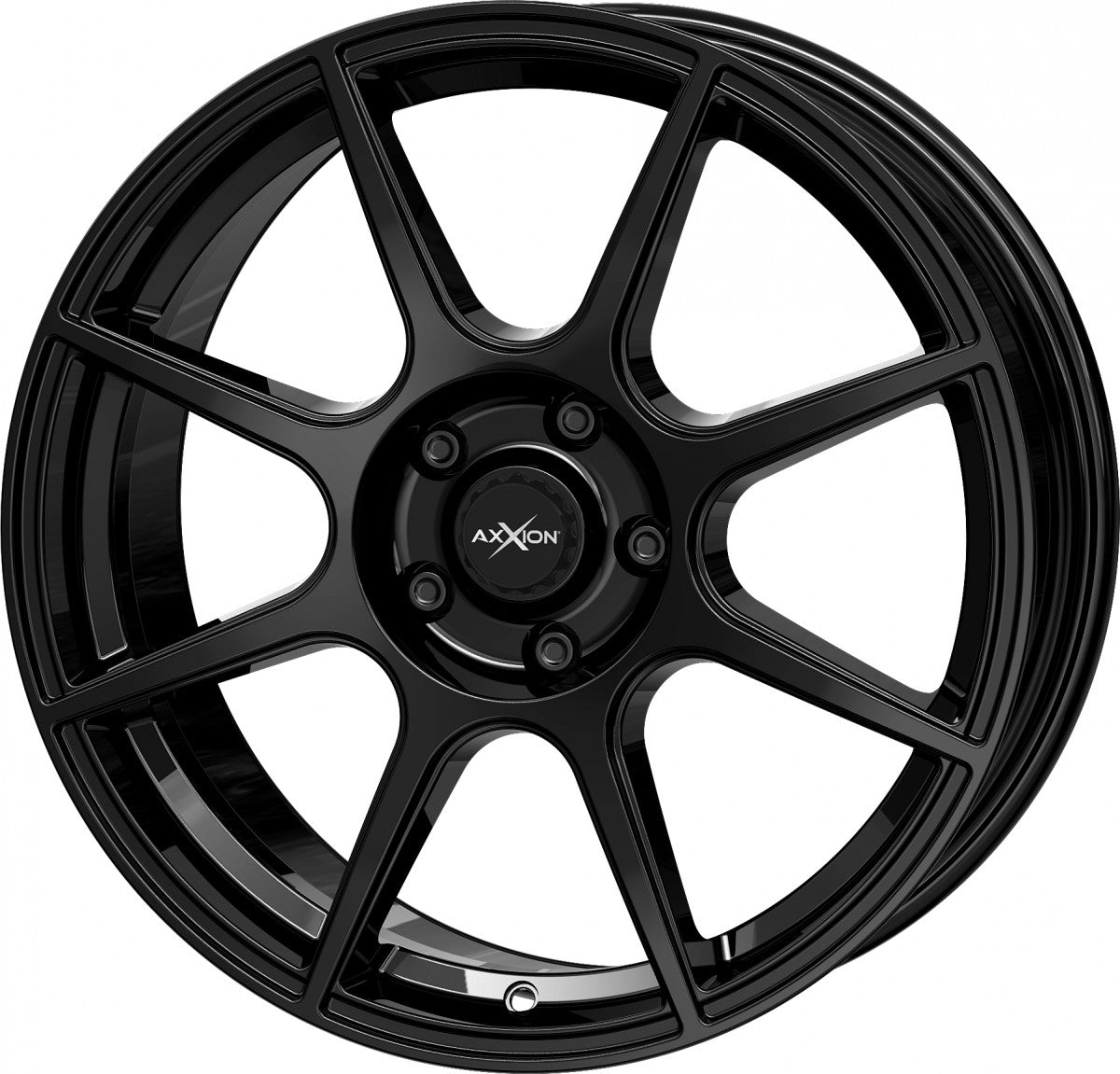 Axxion X2 schwarz glänzend lackiert Alufelge 6.5x16 Zoll ET42 LK 5x108 ML72.6 – Bild 7