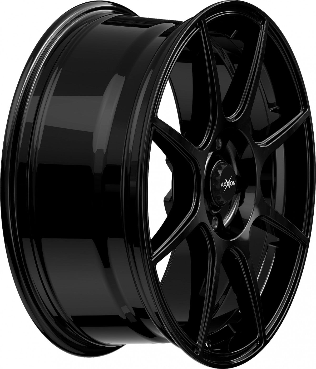 Axxion X2 schwarz glänzend lackiert Alufelge 6.5x16 Zoll ET42 LK 5x112 ML72.6 – Bild 5