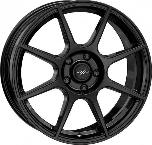 Axxion X2 schwarz glänzend lackiert Alufelge 7.5x18 Zoll ET30 LK 5x112 ML72.6