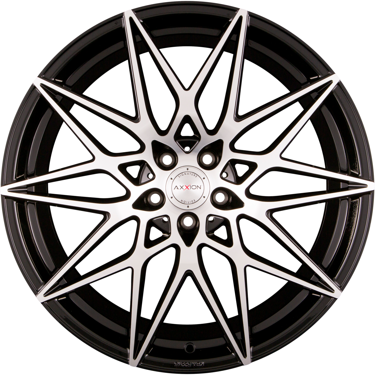 Axxion AX9 Competition Schwarz Hochglanzpoliert (SP+) Alufelge 9x20 Zoll ET25 LK 5x112 ML66.6
