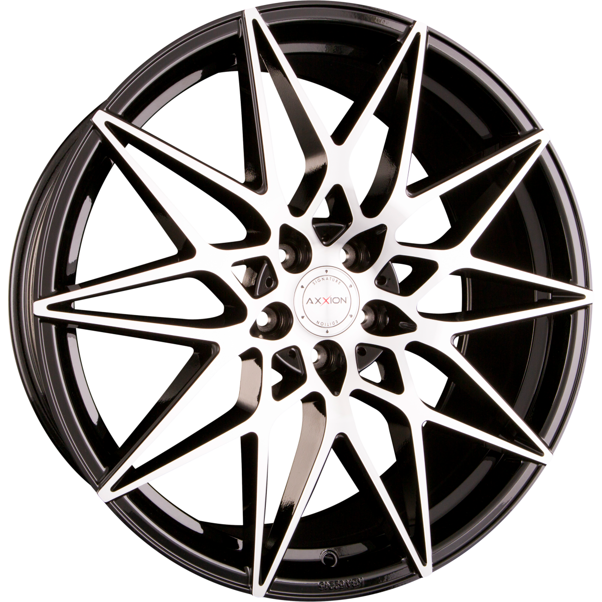 Axxion AX9 Competition Schwarz Hochglanzpoliert (SP+) Alufelge 9x20 Zoll ET25 LK 5x112 ML66.6 – Bild 2