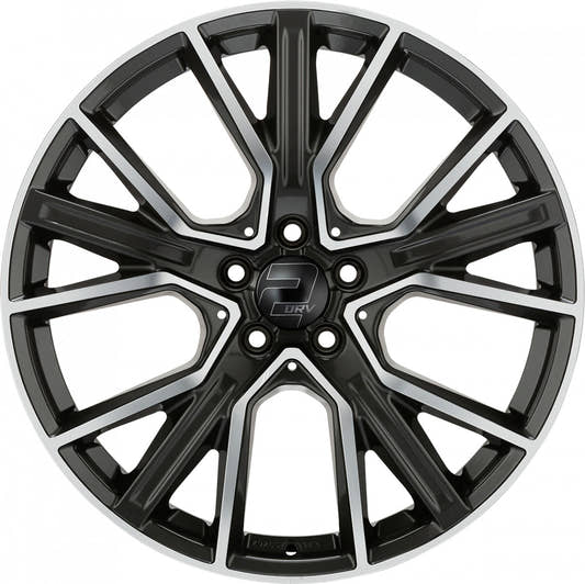 2DRV WH34 dark gunmetal hochglanzpoliert 8x19 ET48 - LK5/112 ML66.6