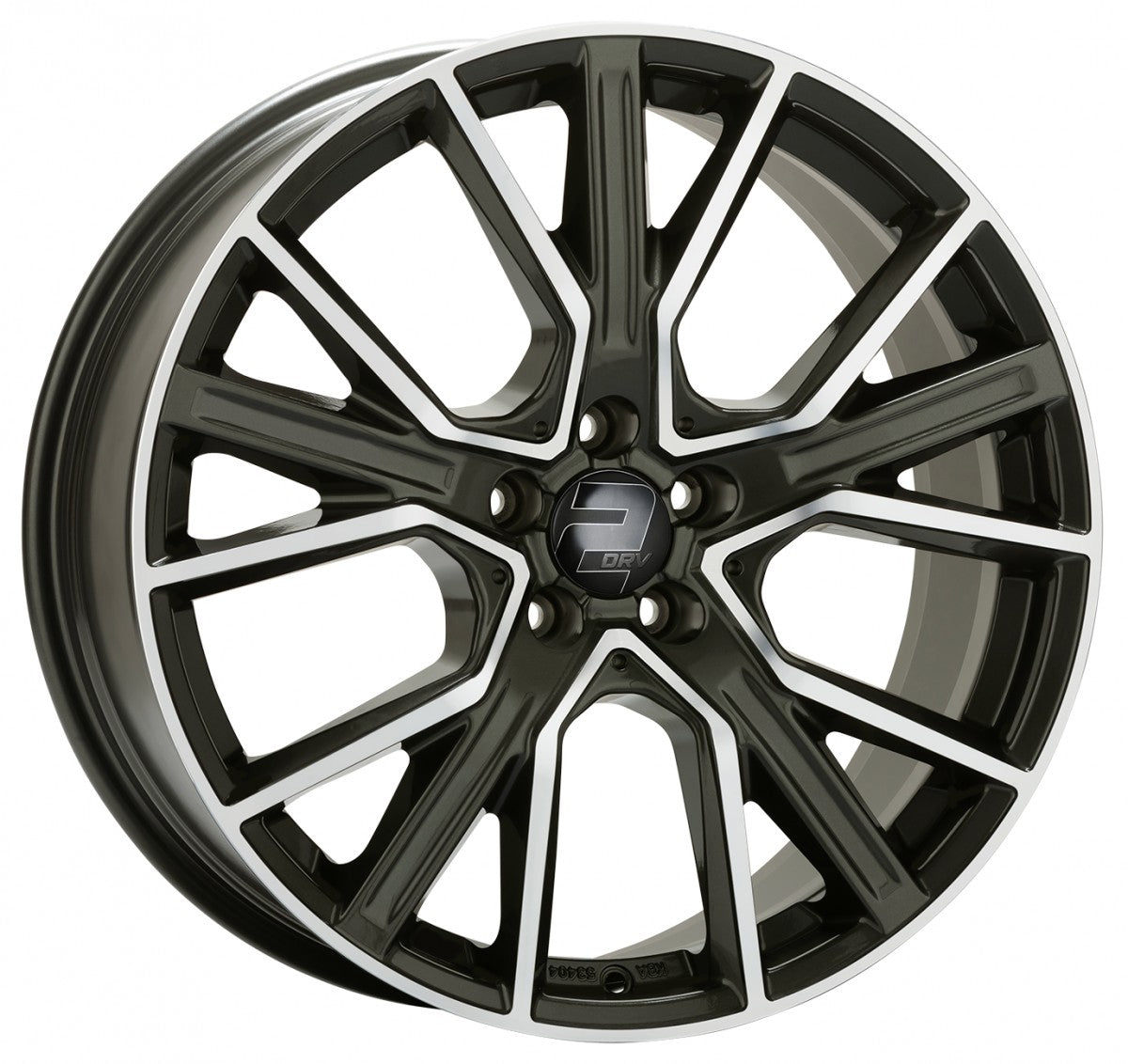 2DRV WH34 dark gunmetal hochglanzpoliert 9x21 ET30 - LK5/112 ML66.6