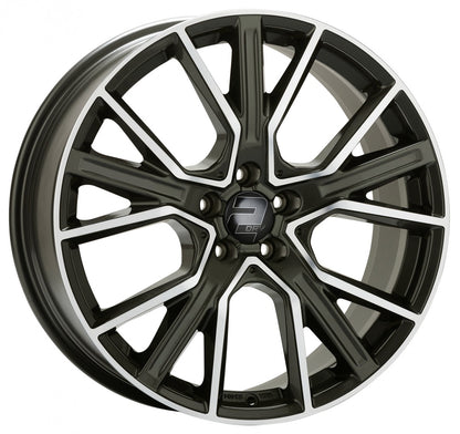2DRV WH34 dark gunmetal hochglanzpoliert 9x21 ET38 - LK5/112 ML66.6