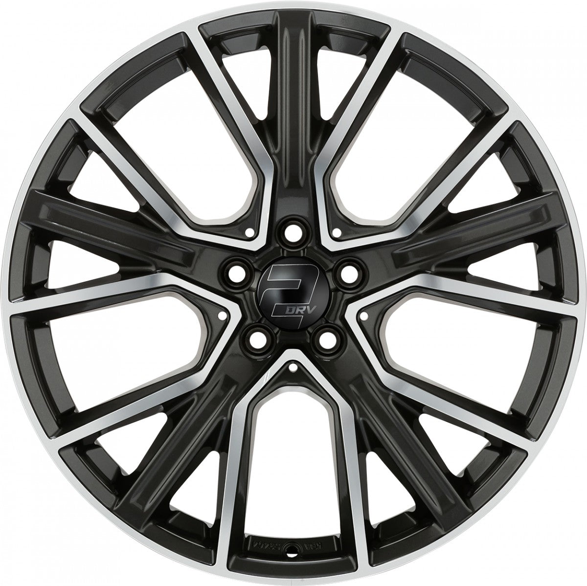 2DRV WH34 dark gunmetal hochglanzpoliert 8.5x19 ET35 - LK5/112 ML66.6