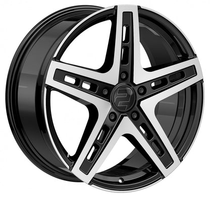 2DRV WH38 schwarz hochglanzpoliert Alufelge 9.5x22 Zoll ET40 LK 5x108 ML72.6 – Bild 1