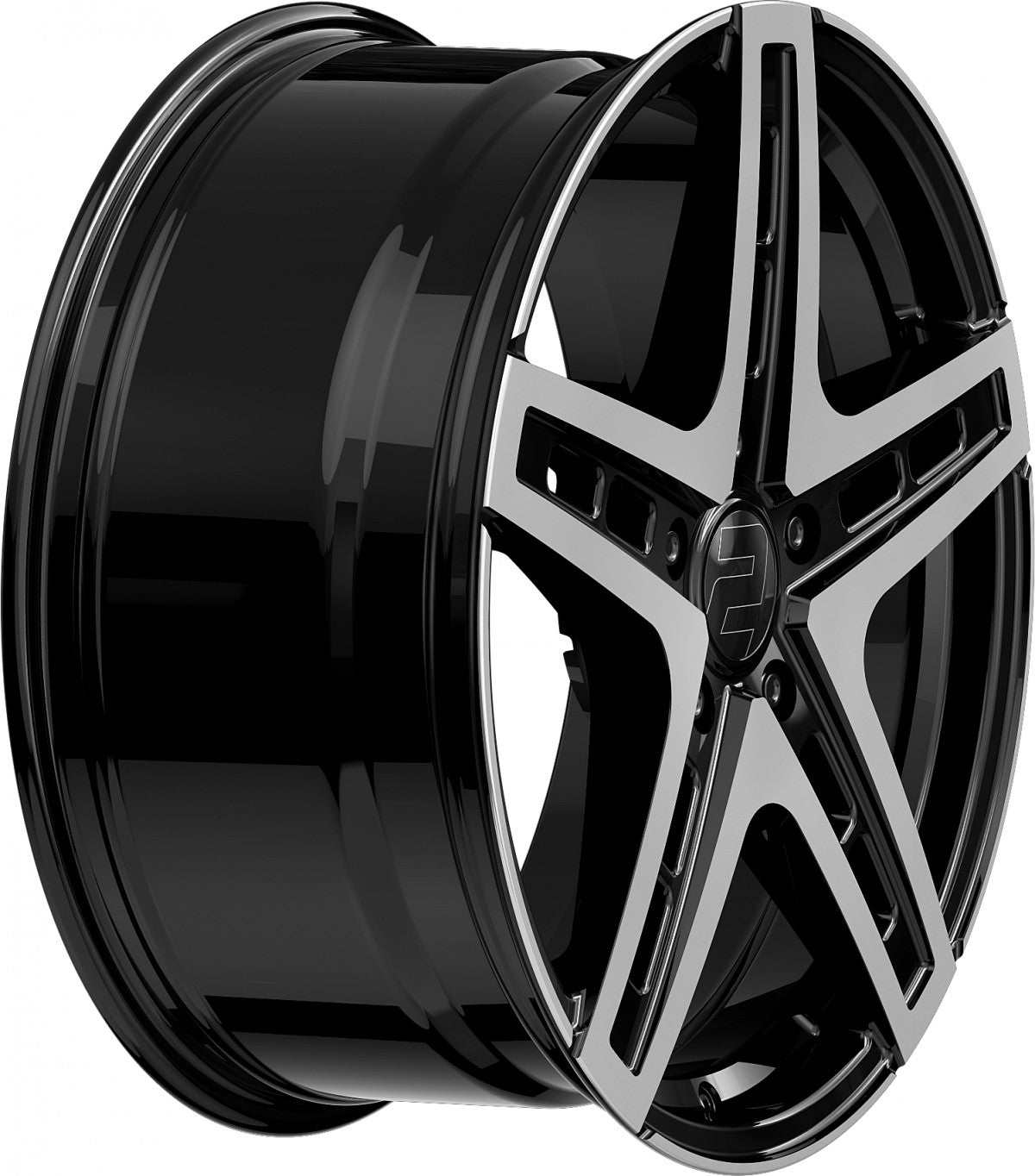 2DRV WH38 schwarz hochglanzpoliert Alufelge 9.5x22 Zoll ET40 LK 5x108 ML72.6 – Bild 4