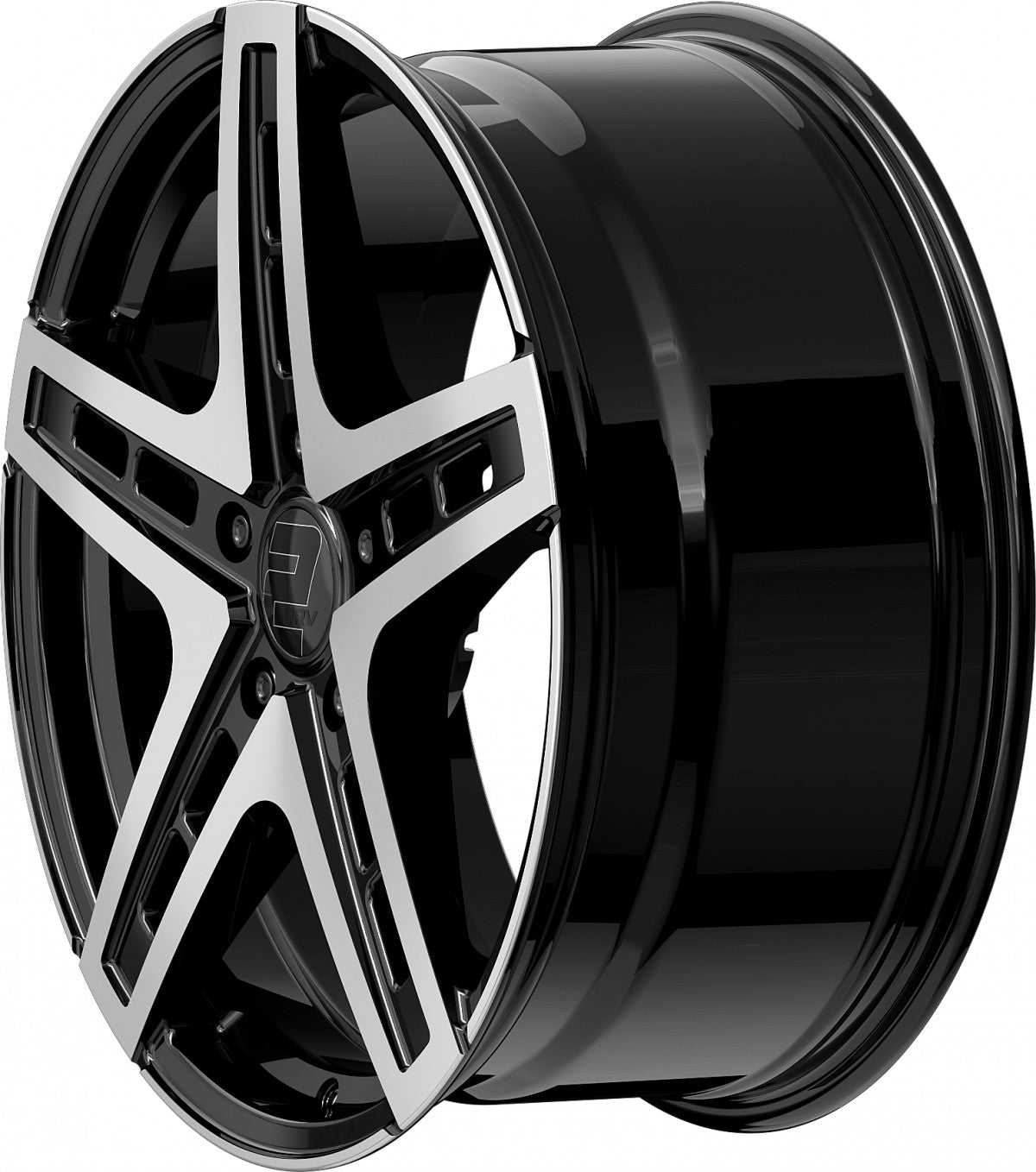 2DRV WH38 schwarz hochglanzpoliert Alufelge 9.5x22 Zoll ET40 LK 5x108 ML72.6 – Bild 7