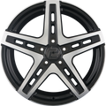 2DRV by WHEELWORLD WH38 Schwarz Hochglanzpoliert (SP+) Alufelge 9.5x22 Zoll ET42 LK 5x120 ML72.6