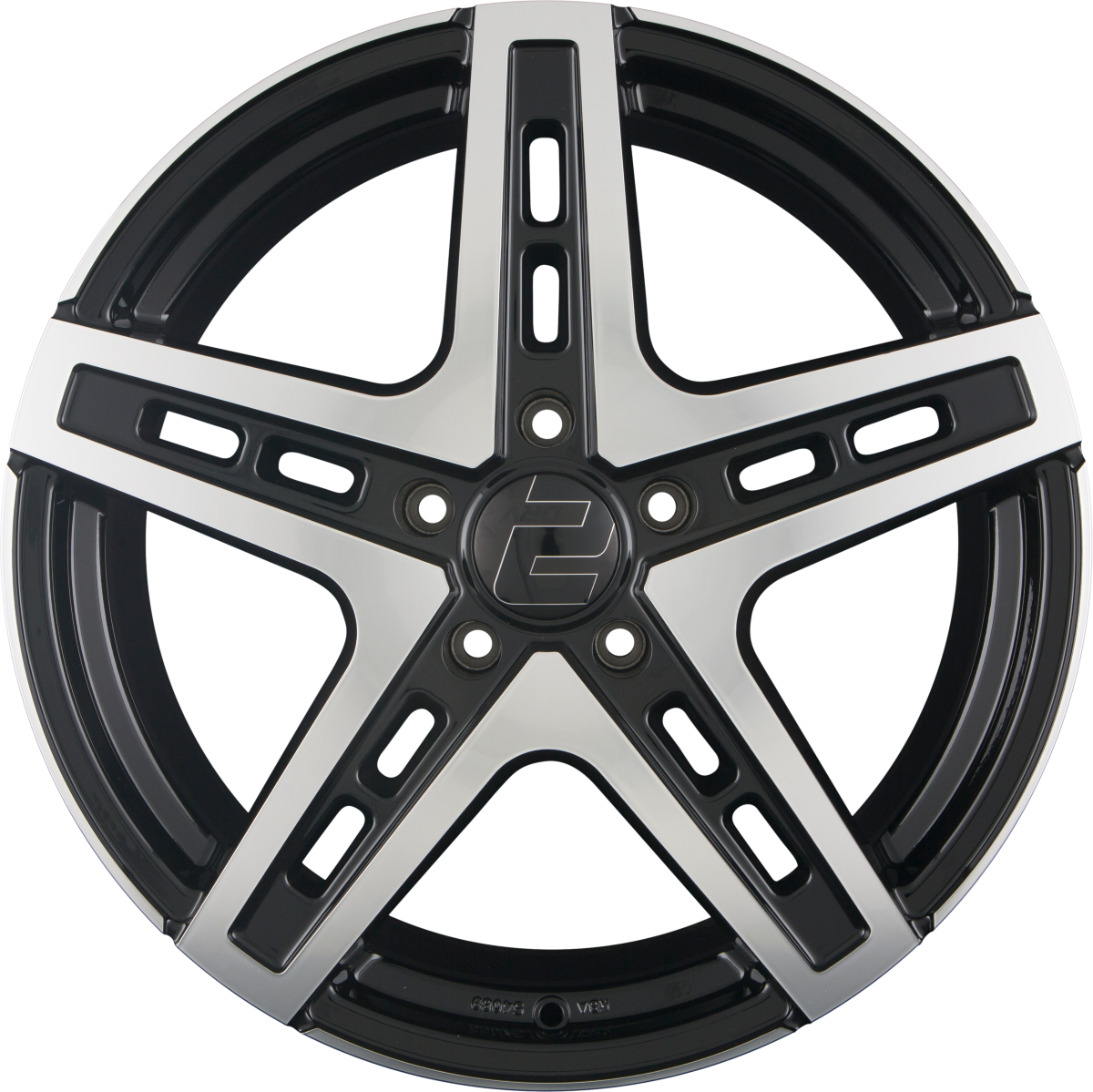 2DRV by WHEELWORLD WH38 Schwarz Hochglanzpoliert (SP+) Alufelge 9.5x22 Zoll ET42 LK 5x120 ML72.6