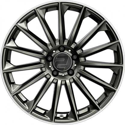 2DRV WH39 dark gunmetal lackiert mit hochglanzpoliertem Felgenbett 9x20 ET42 - LK5/112 ML66.6