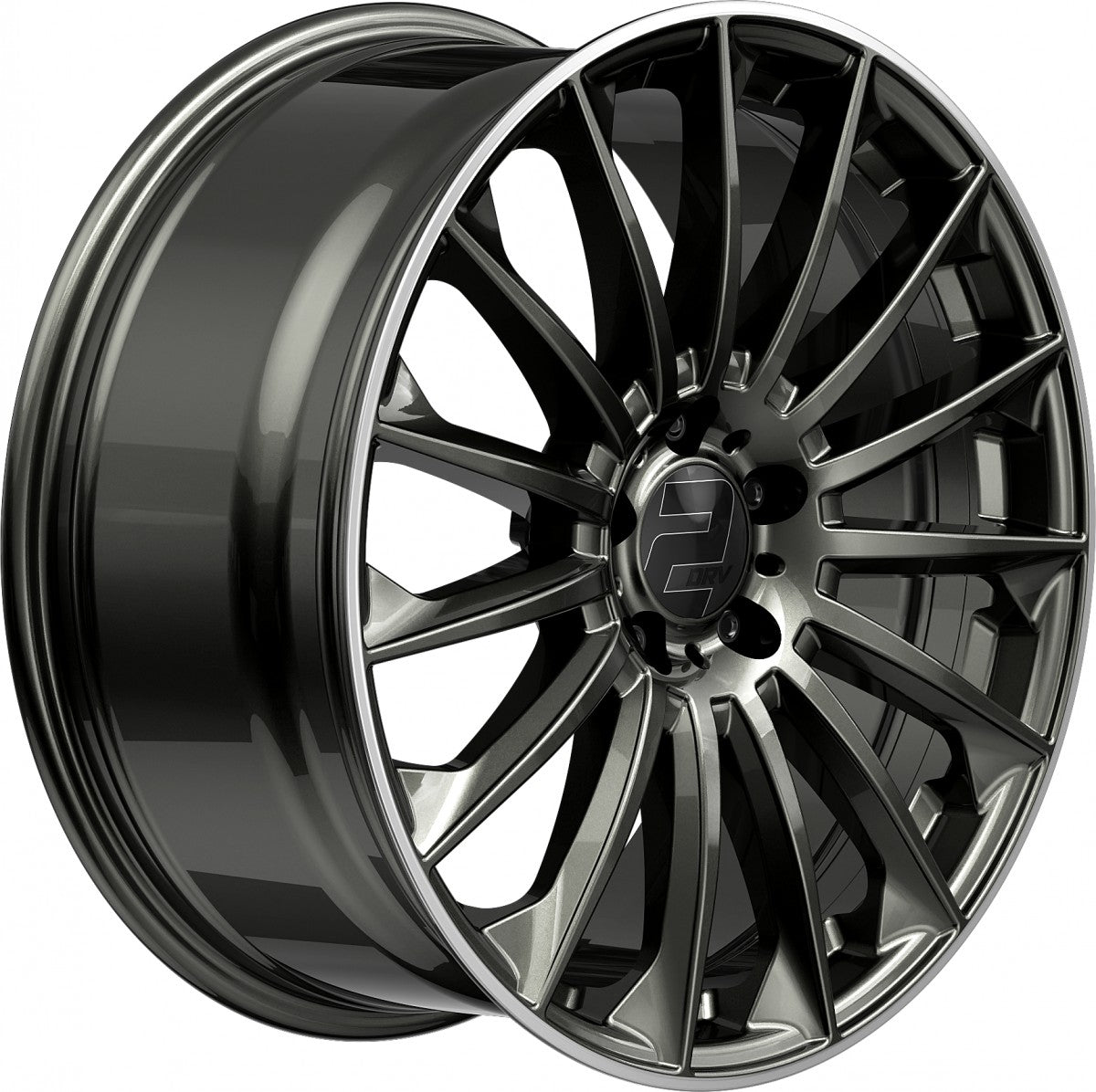 2DRV WH39 dark gunmetal lackiert mit hochglanzpoliertem Felgenbett 9x20 ET42 - LK5/112 ML66.6