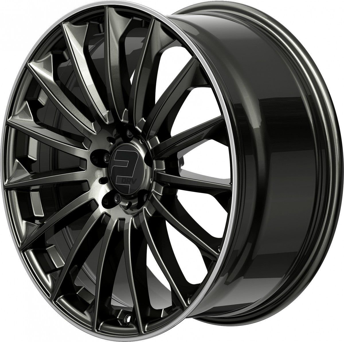 2DRV WH39 dark gunmetal lackiert mit hochglanzpoliertem Felgenbett 9.5x22 ET37 - LK5/112 ML66.6