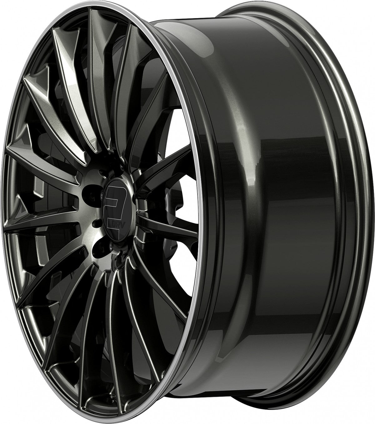 2DRV WH39 dark gunmetal lackiert mit hochglanzpoliertem Felgenbett 9.5x22 ET37 - LK5/112 ML66.6