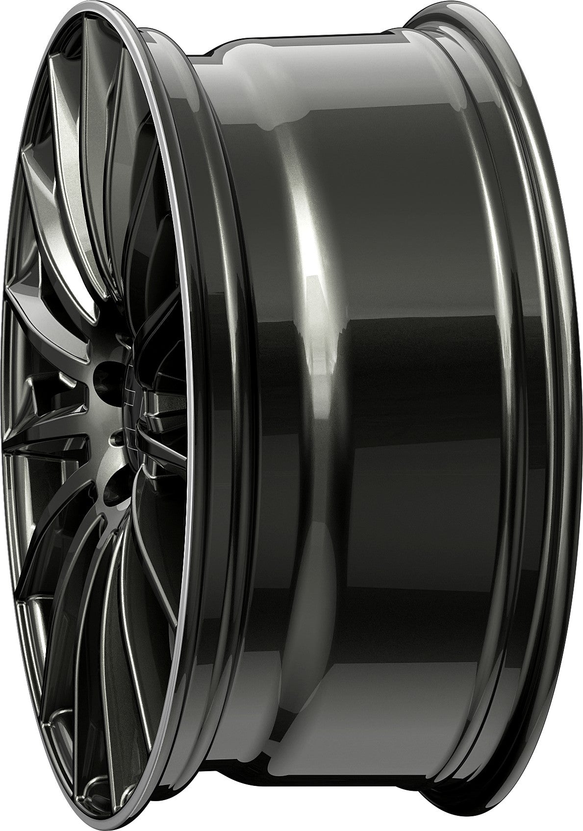 2DRV WH39 dark gunmetal lackiert mit hochglanzpoliertem Felgenbett 9.5x22 ET37 - LK5/112 ML66.6