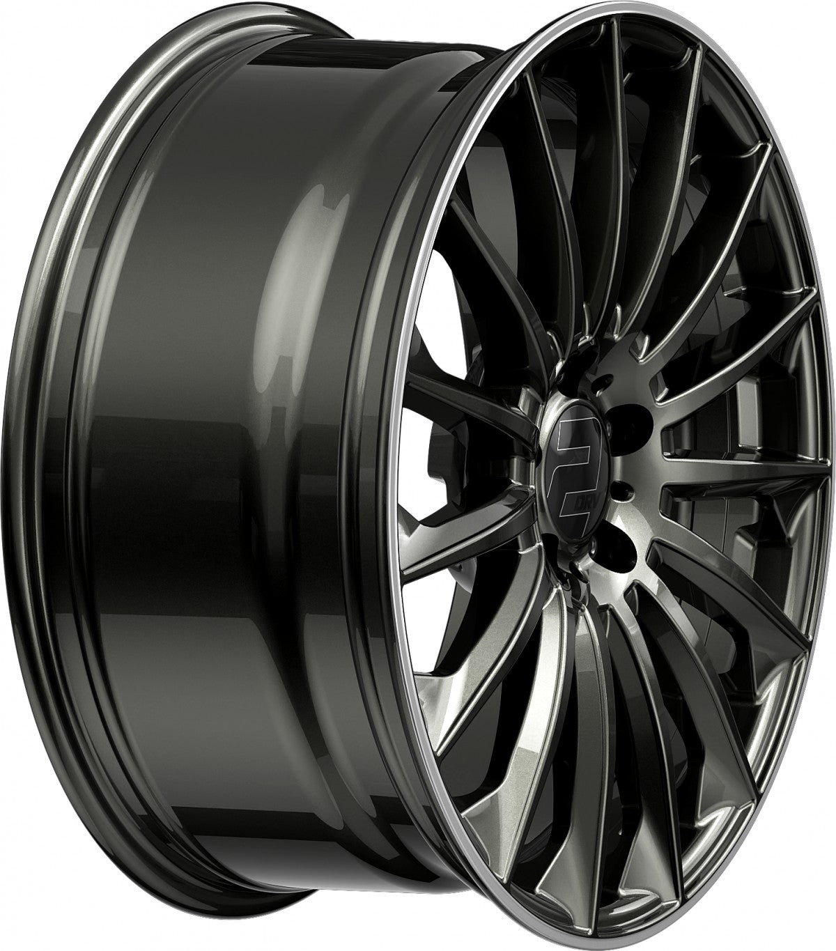 2DRV WH39 dark gunmetal lackiert mit hochglanzpoliertem Felgenbett 9.5x22 ET42 - LK5/112 ML66.6