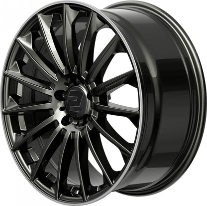 2DRV WH39 dark gunmetal lackiert mit hochglanzpoliertem Felgenbett 9.5x22 ET42 - LK5/112 ML66.6