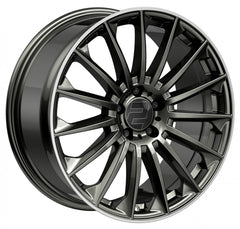 2DRV WH39 dark gunmetal lackiert mit hochglanzpoliertem Felgenbett 10.5x22 Zoll ET20 LK 5x112 ML66.6