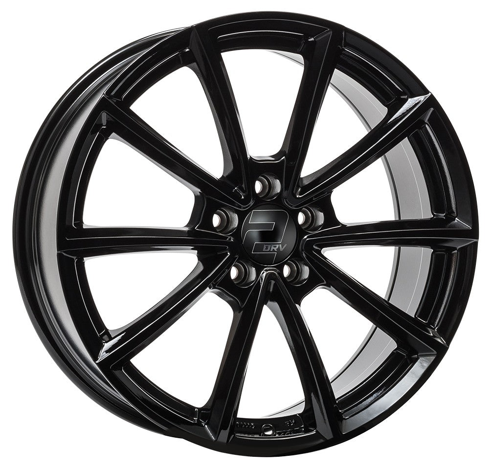 2DRV WH28 schwarz glänzend lackiert 8.5x19 ET40 - LK5/114.3 ML72.6