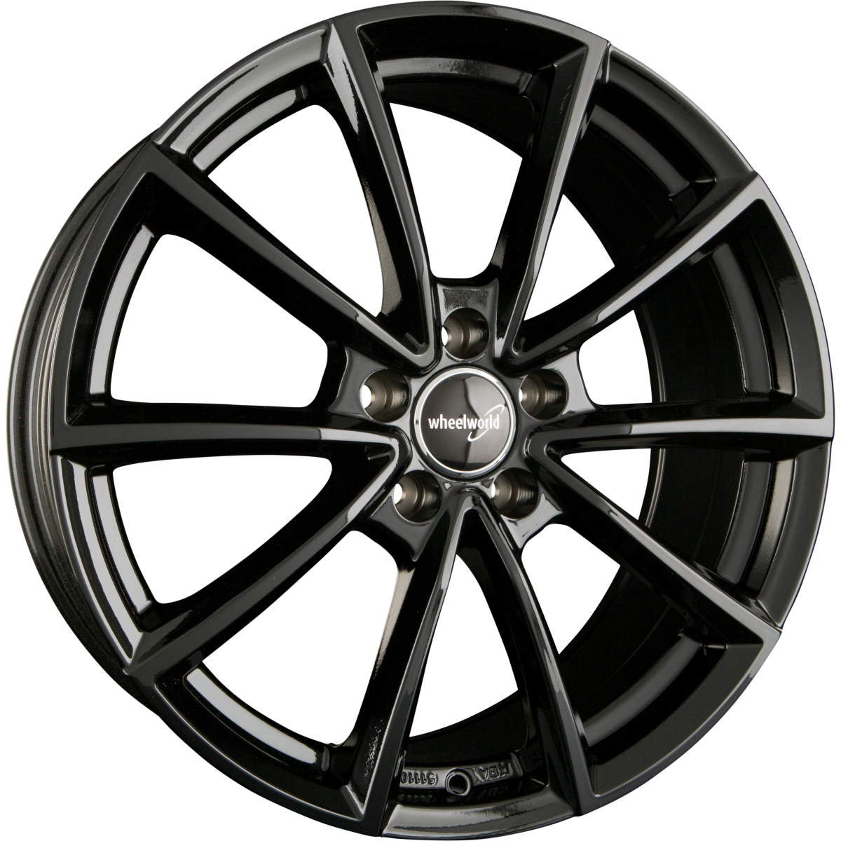 2DRV by WHEELWORLD WH28 Schwarz Glanz Lackiert (SW+) Alufelge 9x20 Zoll ET33 LK 5x112 ML66.6 – Bild 2