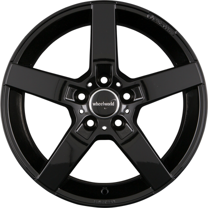 2DRV by WHEELWORLD WH31 Schwarz Glänzend Lackiert (SW+) Alufelge 8x18 Zoll ET30 LK 5x120 ML72.6