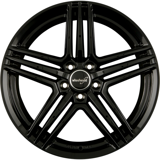 2DRV by WHEELWORLD WH12 Schwarz Glanz Lackiert (SW+) Alufelge 8x18 Zoll ET35 LK 5x112 ML66.6