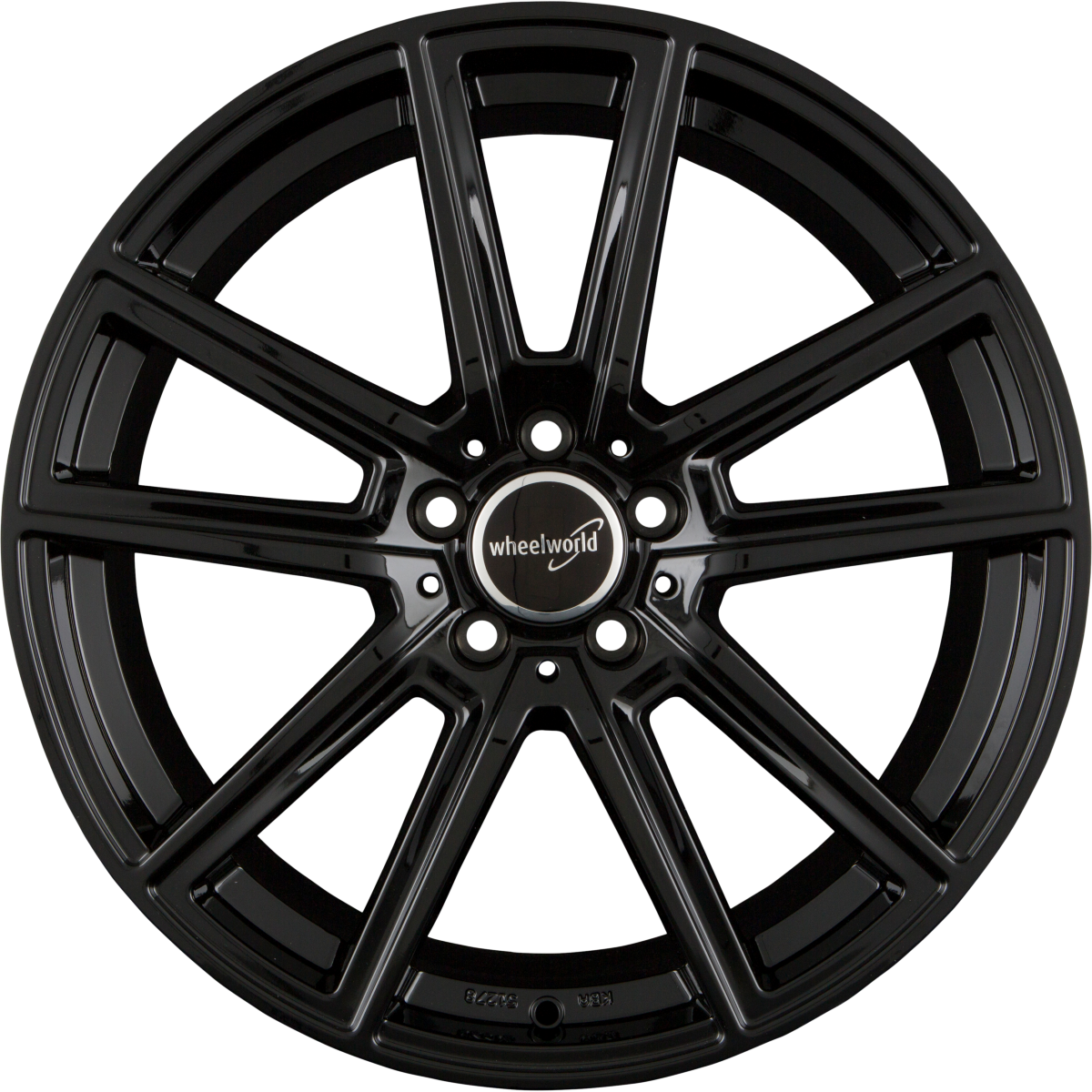 2DRV by WHEELWORLD WH30 Schwarz Glanz Lackiert (SW+) Alufelge 7.5x17 Zoll ET45 LK 5x112 ML66.6