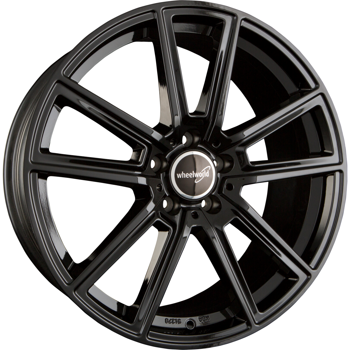 2DRV by WHEELWORLD WH30 Schwarz Glanz Lackiert (SW+) Alufelge 7.5x17 Zoll ET45 LK 5x112 ML66.6 – Bild 2