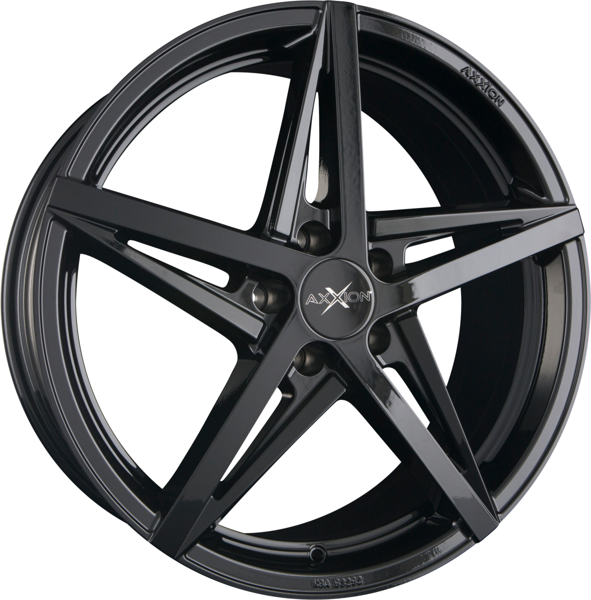 Axxion AX10 Schwarz Glänzend Lackiert (SW+) Alufelge 7.5x17 Zoll ET30 LK 5x112 ML66.6 – Bild 2