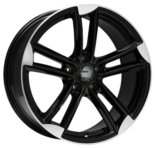2DRV WH27 schwarz hochglanzpoliert 9.5x21 ET31 - LK5/112 ML66.6