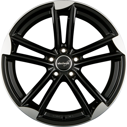 2DRV by WHEELWORLD WH27 Schwarz Hochglanzpoliert (SP+) Alufelge 9.5x21 Zoll ET45 LK 5x112 ML66.6