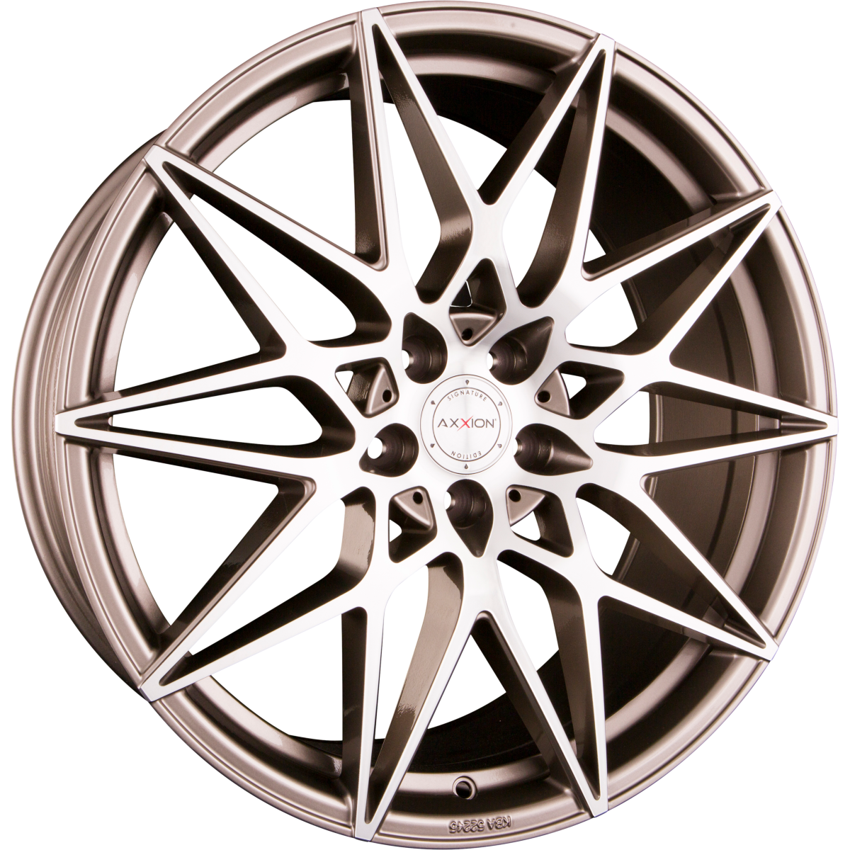 Axxion AX9 platin grau hochglanzpoliert Alufelge 8.5x19 Zoll ET40 LK 5x114.3 ML72.6 – Bild 2