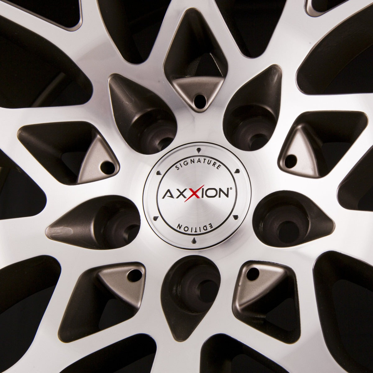 Axxion AX9 platin grau hochglanzpoliert Alufelge 8.5x19 Zoll ET40 LK 5x114.3 ML72.6 – Bild 4