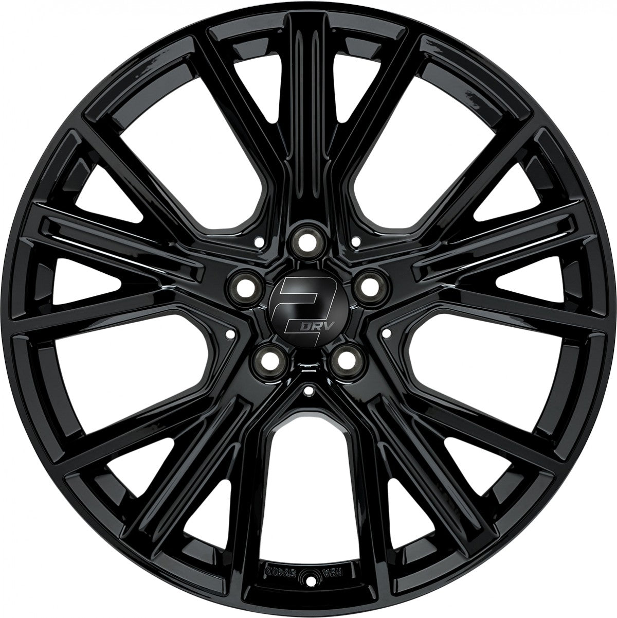2DRV WH34 schwarz glänzend lackiert 8x19 ET30 - LK5/112 ML66.6