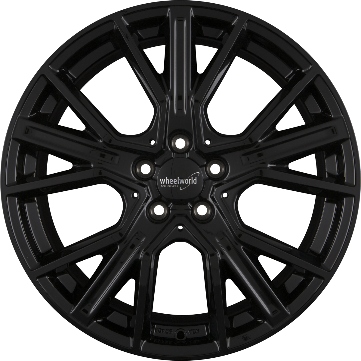 2DRV WH34 schwarz glänzend lackiert Alufelge 8.5x20 Zoll ET40 LK 5x112 ML66.6 – Bild 3