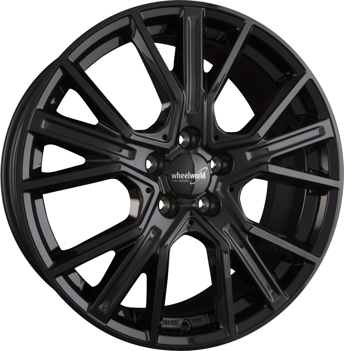 2DRV WH34 schwarz glänzend lackiert Alufelge 9x21 Zoll ET30 LK 5x112 ML66.6 – Bild 4