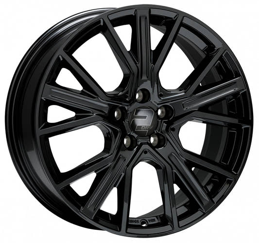 2DRV WH34 schwarz glänzend lackiert 8.5x19 ET45 - LK5/112 ML66.6