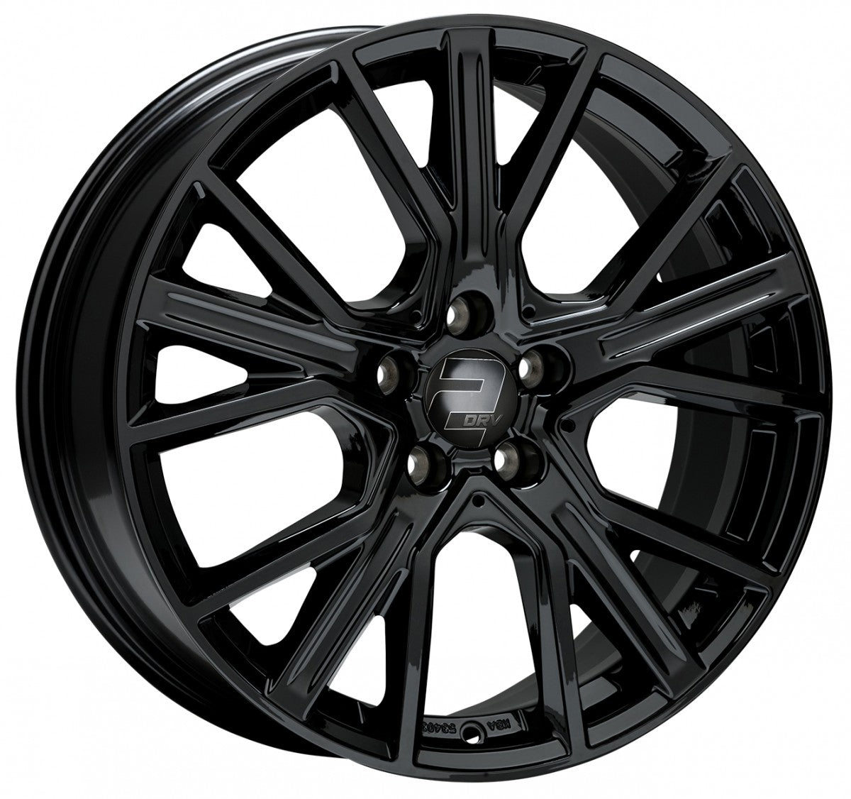 2DRV WH34 schwarz glänzend lackiert 9x20 ET21 - LK5/112 ML66.6