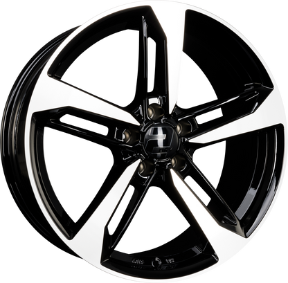 2DRV by WHEELWORLD WH36 Schwarz Hochglanzpoliert (SP+) Alufelge 8.5x19 Zoll ET48 LK 5x112 ML66.6 – Bild 2