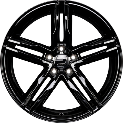 2DRV by WHEELWORLD WH11 Schwarz Glänzend Lackiert (SW+) Alufelge 7.5x17 Zoll ET28 LK 5x112 ML66.6