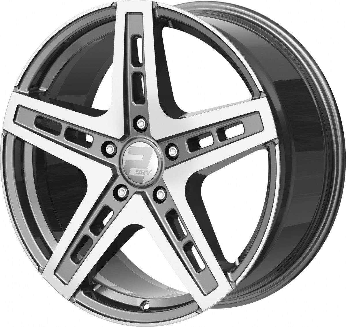 2DRV WH38 daytona grau hochglanzpoliert 9x20 ET42 - LK5/112 ML66.6
