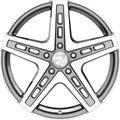 2DRV WH38 daytona grau hochglanzpoliert Alufelge 9.5x22 Zoll ET35 LK 5x112 ML66.6