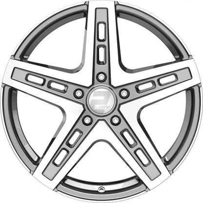 2DRV WH38 daytona grau hochglanzpoliert 9.5x22 ET35 - LK5/112 ML66.6