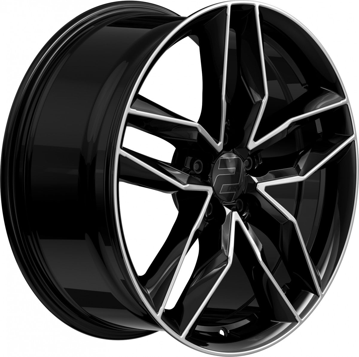 2DRV WH40 schwarz hochglanzpoliert 7.5x18 ET51 - LK5/112 ML57.1