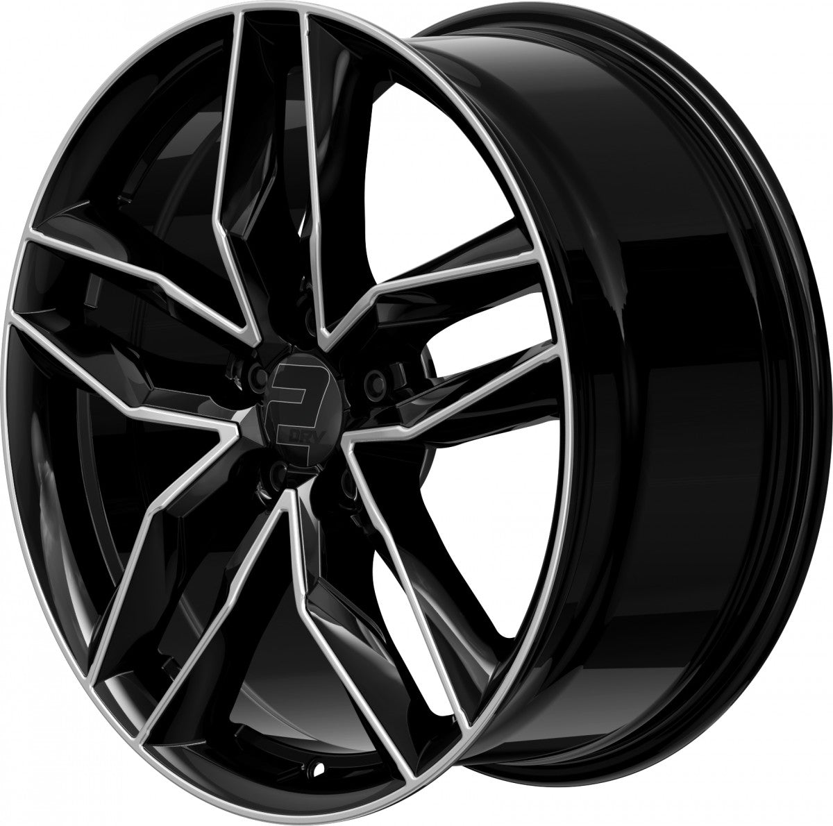2DRV WH40 schwarz hochglanzpoliert 7.5x18 ET44 - LK5/112 ML66.6