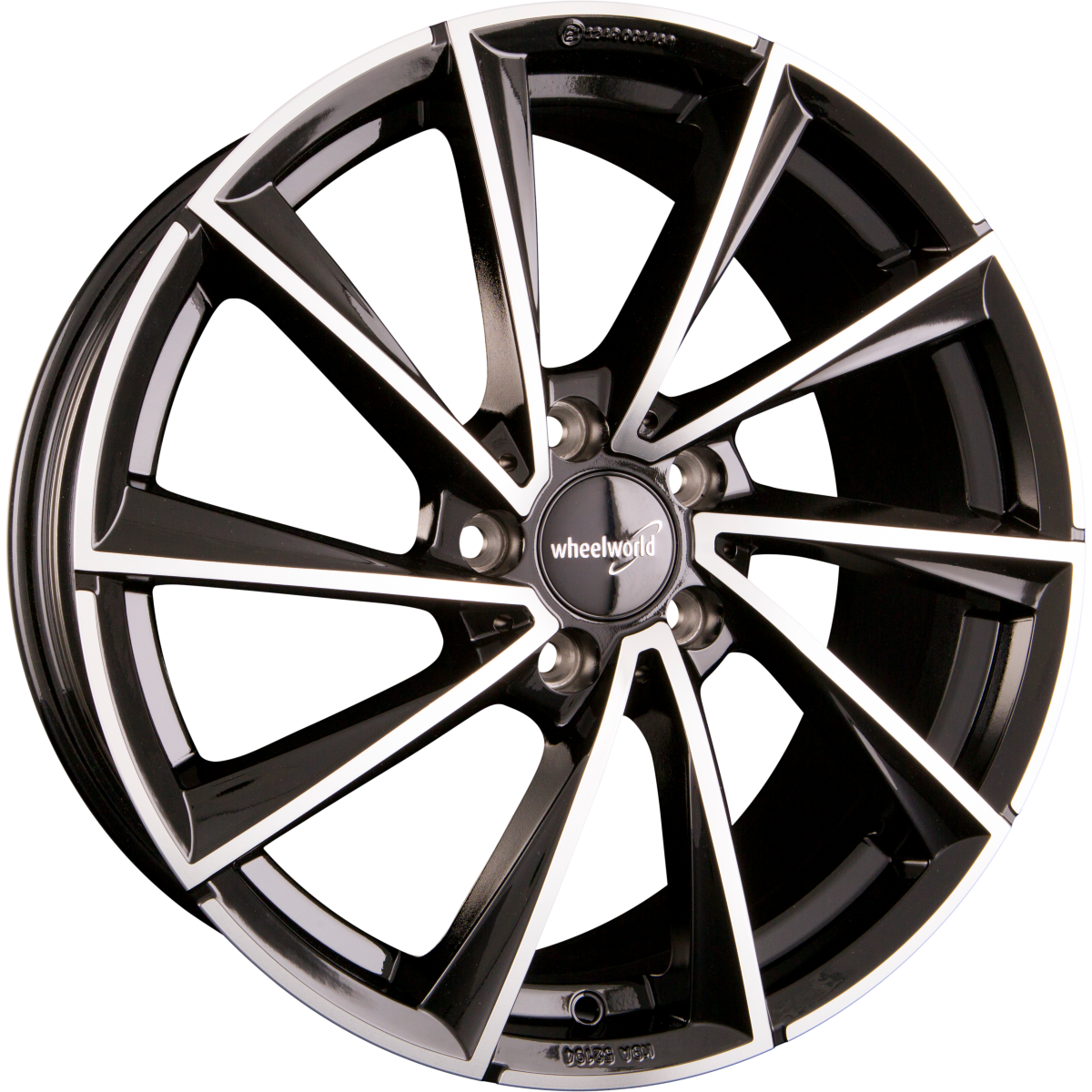 Wheelworld WH32 Schwarz Hochglanzpoliert (SP plus) Alufelge 8.5x19 Zoll ET45 LK 5x112 ML66.6 – Bild 2